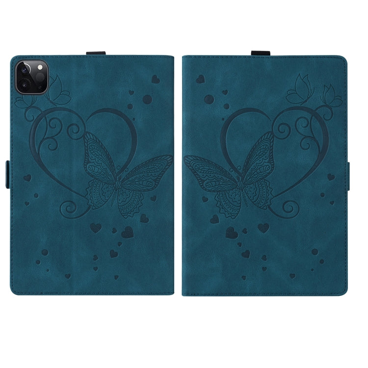 For iPad Pro 11 2022 / 2021 / 2018 / Air 2020 10.9 Love Butterfly Pattern Horizontal Flip Leather Tablet Case with Holder & Sleep / Wake-up Function(Blue) - iPad Pro 11 (2022/2021) Cases by buy2fix | Online Shopping UK | buy2fix