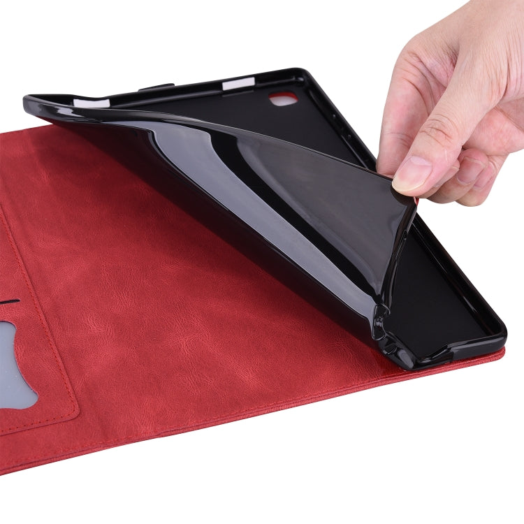 For Samsung Galaxy Tab S8 / Galaxy Tab S7 T870 SM-T875 SM-T876B Love Butterfly Pattern Horizontal Flip Leather Case with Holder(Red) by buy2fix