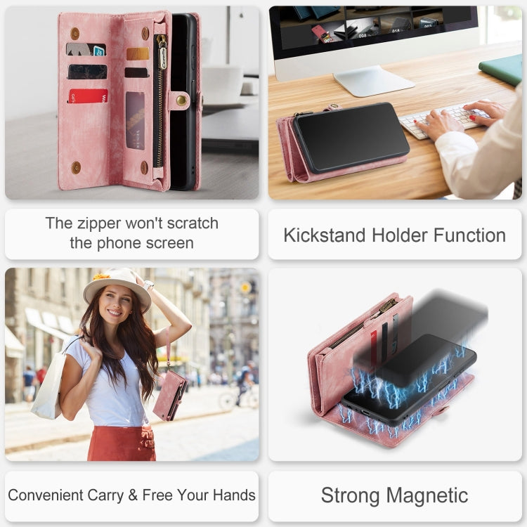 For Samsung Galaxy A32 5G CaseMe Detachable Multifunctional Horizontal Flip Leather Phone Case (Pink) by CaseMe