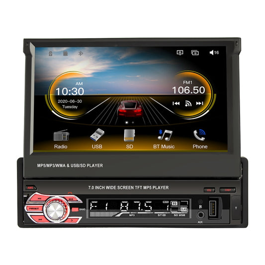 9601C HD 7 inch Manually Retractable Screen Car MP5 Player GPS Navigation Bluetooth Radio, Support Mirror Link & FM & TF Card & USB - Car MP3 & MP4 & MP5 by buy2fix | Online Shopping UK | buy2fix