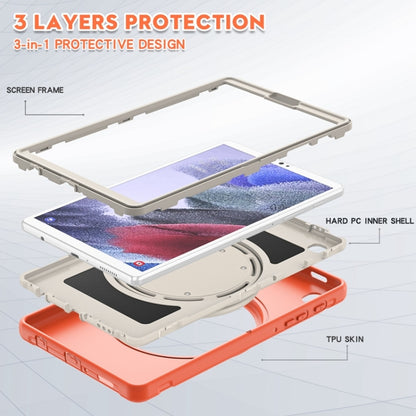 Shockproof TPU + PC Protective Case with 360 Degree Rotation Foldable Handle Grip Holder & Pen Slot For Samsung Galaxy Tab A7 Lite T220(Living Coral) - iPad mini (2019) / mini 5 Cases by buy2fix | Online Shopping UK | buy2fix