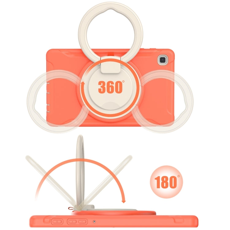Shockproof TPU + PC Protective Case with 360 Degree Rotation Foldable Handle Grip Holder & Pen Slot For Samsung Galaxy Tab A7 Lite T220(Living Coral) - iPad mini (2019) / mini 5 Cases by buy2fix | Online Shopping UK | buy2fix