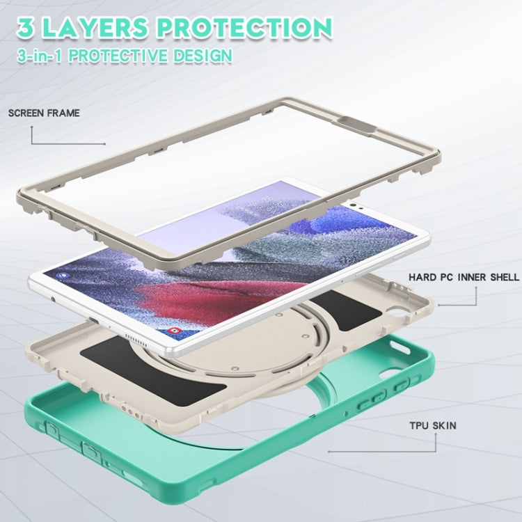 Shockproof TPU + PC Protective Case with 360 Degree Rotation Foldable Handle Grip Holder & Pen Slot For Samsung Galaxy Tab A7 Lite T220(Mint Green) - iPad mini (2019) / mini 5 Cases by buy2fix | Online Shopping UK | buy2fix