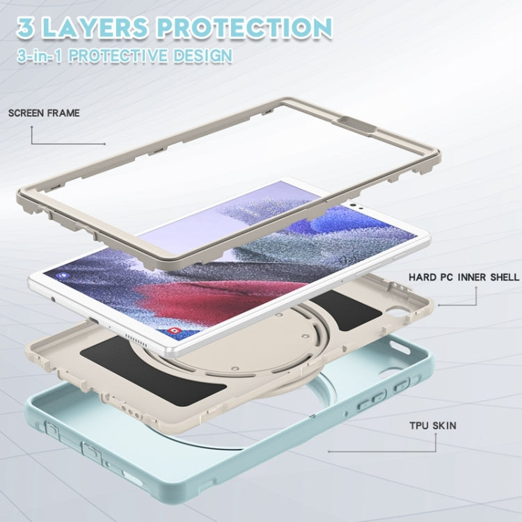 Shockproof TPU + PC Protective Case with 360 Degree Rotation Foldable Handle Grip Holder & Pen Slot For Samsung Galaxy Tab A7 Lite T220(Ice Crystal Blue) - iPad mini (2019) / mini 5 Cases by buy2fix | Online Shopping UK | buy2fix