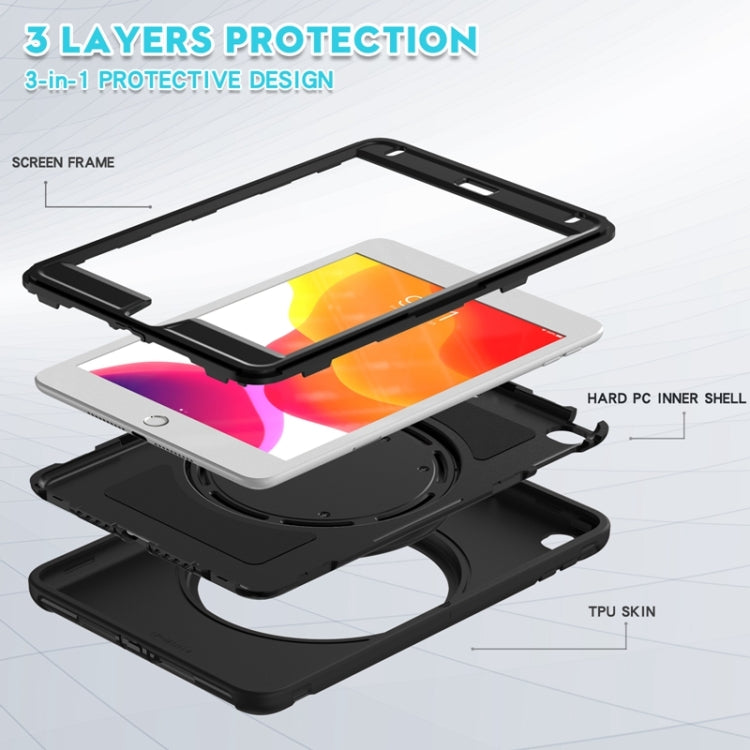 Shockproof TPU + PC Protective Case with 360 Degree Rotation Foldable Handle Grip Holder & Pen Slot For iPad mini 5 / 4(Black) - iPad mini (2019) / mini 5 Cases by buy2fix | Online Shopping UK | buy2fix