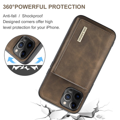 For iPhone 12 / 12 Pro DG.MING M1 Series 3-Fold Multi Card Wallet + Magnetic Back Cover Shockproof Case with Holder Function(Coffee) - iPhone 12 / 12 Pro Cases by DG.MING | Online Shopping UK | buy2fix