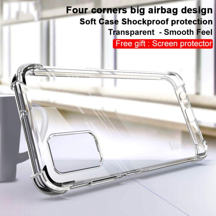 For Samsung Galaxy F52 5G IMAK All-inclusive Shockproof Airbag TPU Case with Screen Protector(Transparent) by imak