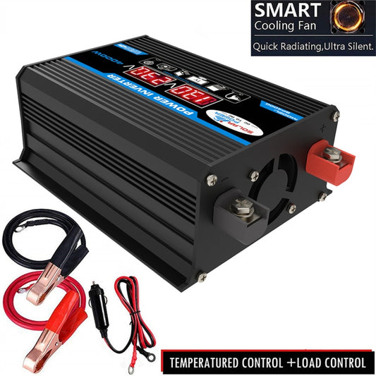 Tang II Generation 12V to 110V 4000W Modified Square Wave Car Power Inverter(Black) by buy2fix