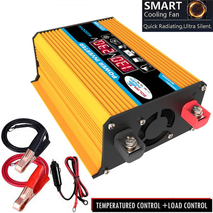 Tang II Generation 12V to 110V 4000W Modified Square Wave Car Power Inverter(Yellow) by buy2fix