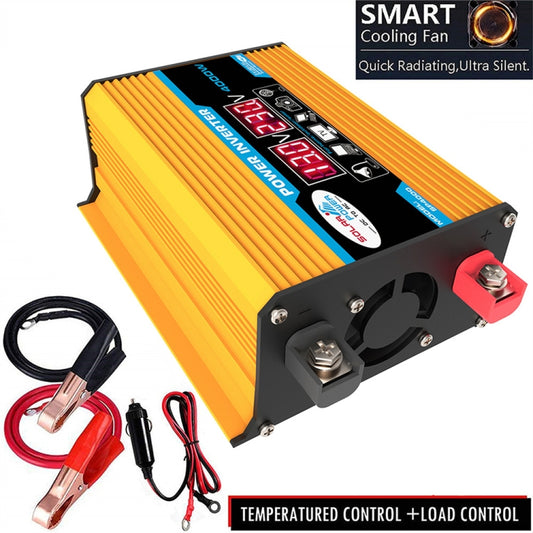 Tang II Generation 12V to 220V 4000W Modified Square Wave Car Power Inverter(Yellow) - Modified Square Wave by buy2fix | Online Shopping UK | buy2fix