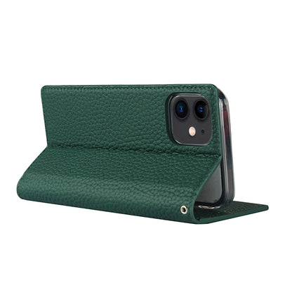 For iPhone 12 mini Litchi Genuine Leather Phone Case (Green) - iPhone 12 mini Cases by buy2fix | Online Shopping UK | buy2fix