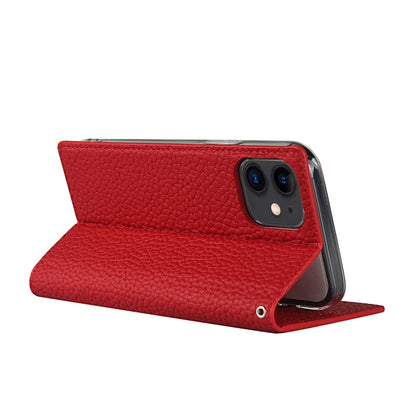 For iPhone 12 mini Litchi Genuine Leather Phone Case (Red) - iPhone 12 mini Cases by buy2fix | Online Shopping UK | buy2fix