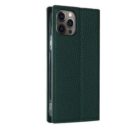 For iPhone 12 Pro Max Litchi Genuine Leather Phone Case(Green) - iPhone 12 Pro Max Cases by buy2fix | Online Shopping UK | buy2fix