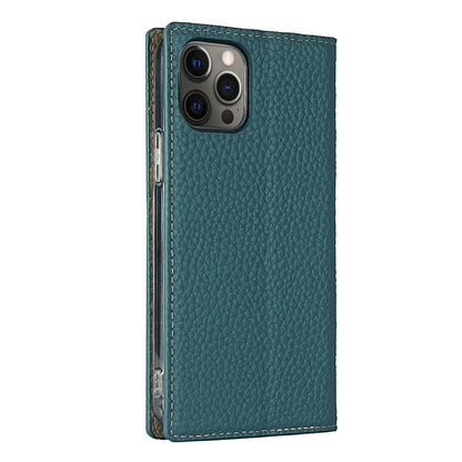 For iPhone 12 Pro Max Litchi Genuine Leather Phone Case(Sky Blue) - iPhone 12 Pro Max Cases by buy2fix | Online Shopping UK | buy2fix