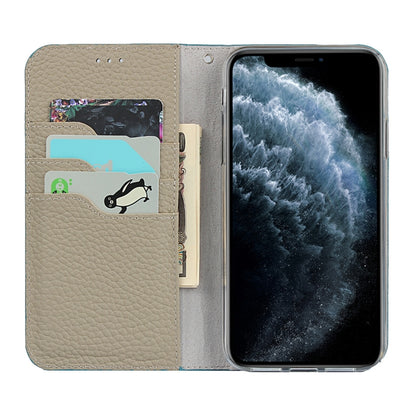 For iPhone 11 Pro Litchi Genuine Leather Phone Case (Sky Blue) - iPhone 11 Pro Cases by buy2fix | Online Shopping UK | buy2fix