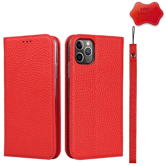 For iPhone 11 Pro Litchi Genuine Leather Phone Case (Red) - iPhone 11 Pro Cases by buy2fix | Online Shopping UK | buy2fix