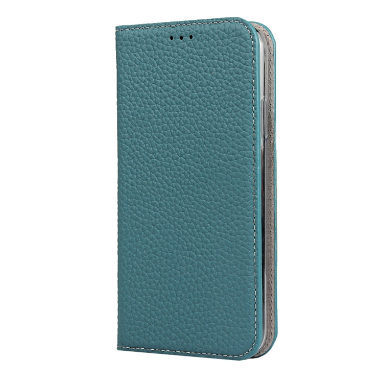 For iPhone 11 Pro Max Litchi Genuine Leather Phone Case (Sky Blue) - iPhone 11 Pro Max Cases by buy2fix | Online Shopping UK | buy2fix