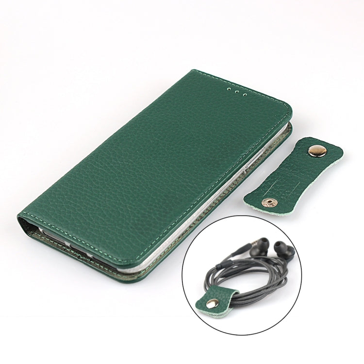 Litchi Genuine Leather Phone Case For iPhone 7 Plus / 8 Plus(Green) - More iPhone Cases by buy2fix | Online Shopping UK | buy2fix
