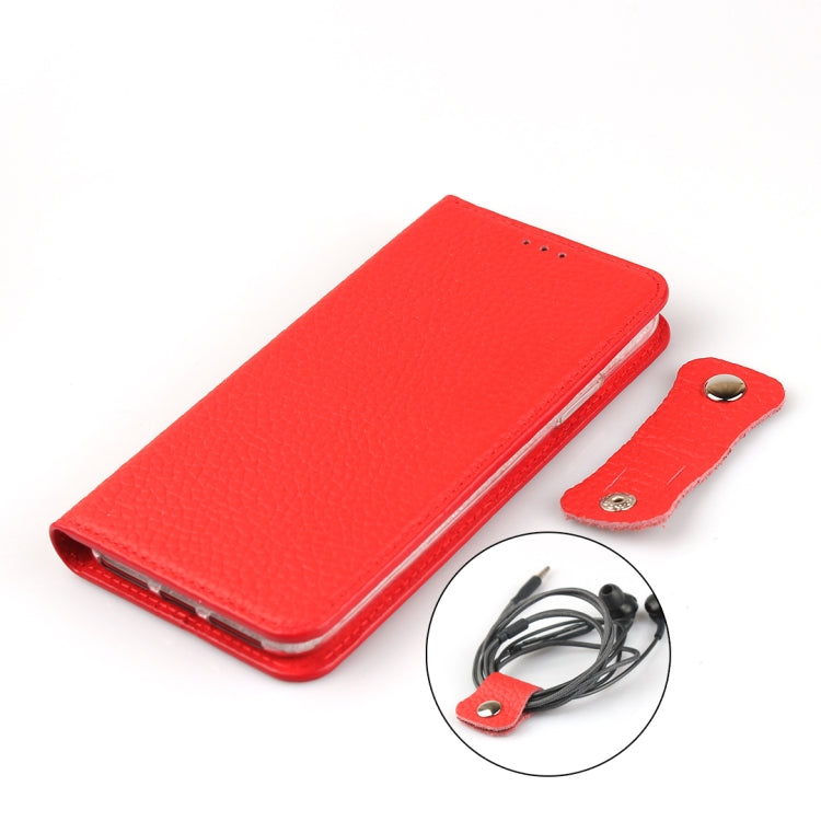 Litchi Genuine Leather Phone Case For iPhone 7 Plus / 8 Plus(Red) - More iPhone Cases by buy2fix | Online Shopping UK | buy2fix