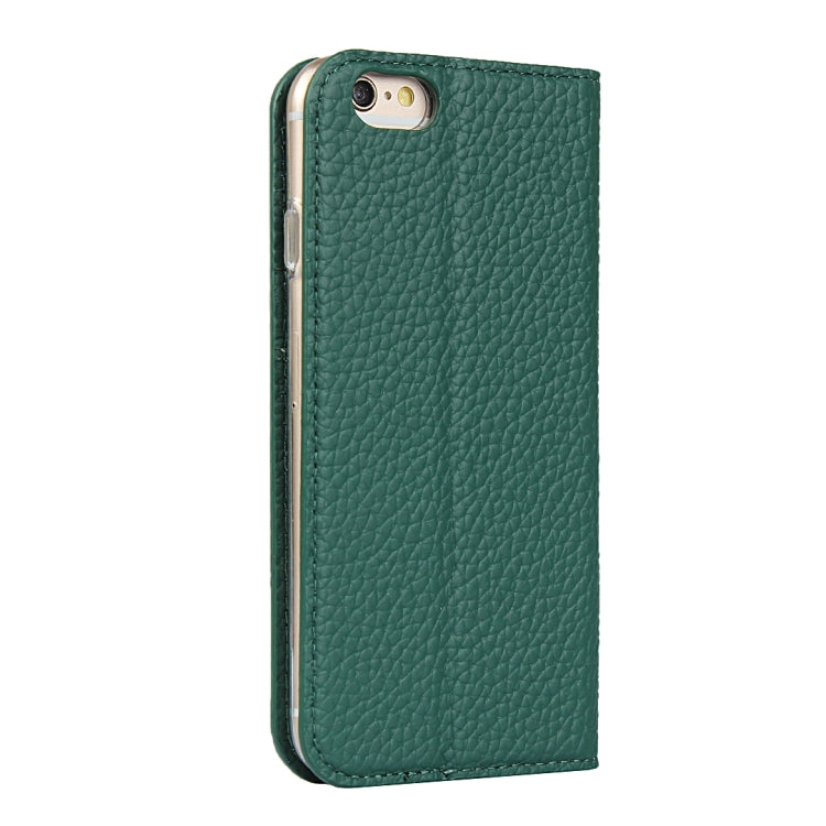 Litchi Genuine Leather Phone Case For iPhone 6 & 6s(Green) - More iPhone Cases by buy2fix | Online Shopping UK | buy2fix