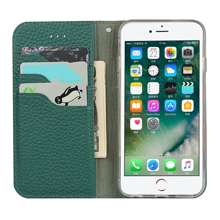 Litchi Genuine Leather Phone Case For iPhone 6 & 6s(Green) - More iPhone Cases by buy2fix | Online Shopping UK | buy2fix