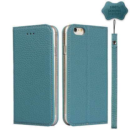 Litchi Genuine Leather Phone Case For iPhone 6 & 6s(Sky Blue) - More iPhone Cases by buy2fix | Online Shopping UK | buy2fix