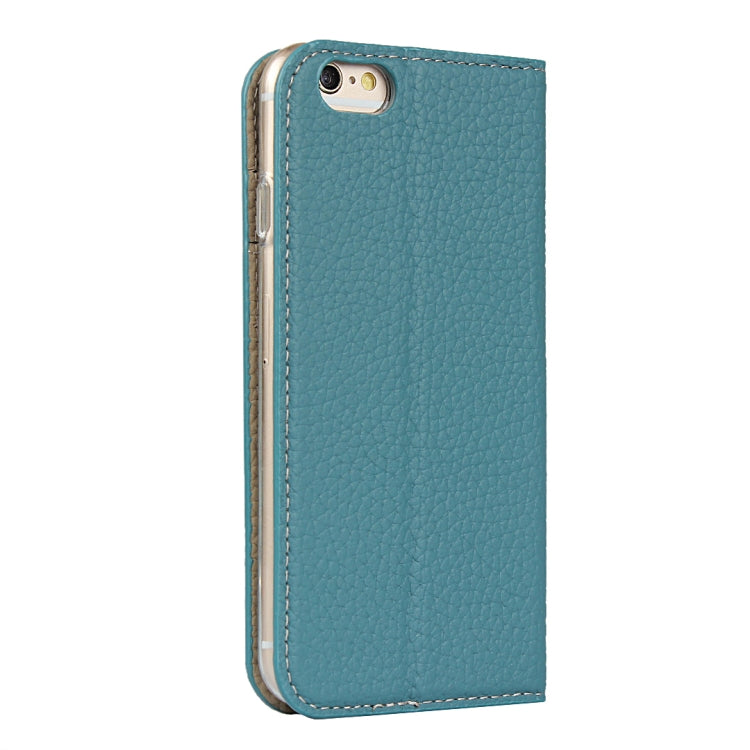 Litchi Genuine Leather Phone Case For iPhone 6 & 6s(Sky Blue) - More iPhone Cases by buy2fix | Online Shopping UK | buy2fix