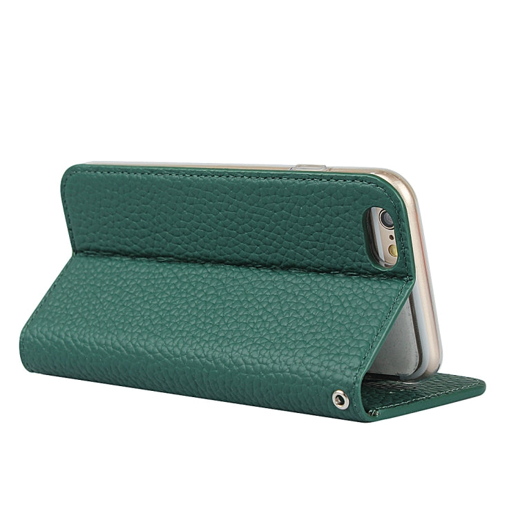 Litchi Genuine Leather Phone Case For iPhone 6 Plus & 6s Plus(Green) - More iPhone Cases by buy2fix | Online Shopping UK | buy2fix