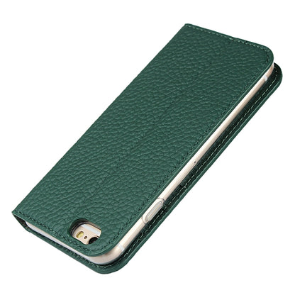 Litchi Genuine Leather Phone Case For iPhone 6 Plus & 6s Plus(Green) - More iPhone Cases by buy2fix | Online Shopping UK | buy2fix