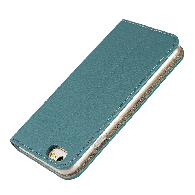 Litchi Genuine Leather Phone Case For iPhone 6 Plus & 6s Plus(Sky Blue) - More iPhone Cases by buy2fix | Online Shopping UK | buy2fix