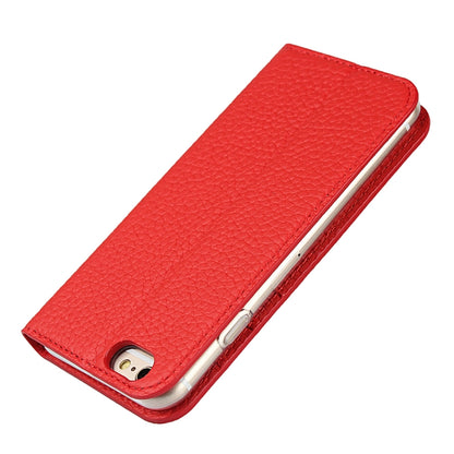 Litchi Genuine Leather Phone Case For iPhone 6 Plus & 6s Plus(Red) - More iPhone Cases by buy2fix | Online Shopping UK | buy2fix