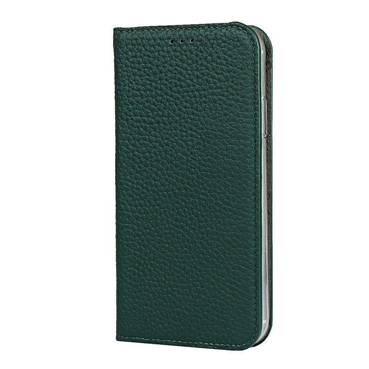 For iPhone XR Litchi Genuine Leather Phone Case(Green) - More iPhone Cases by buy2fix | Online Shopping UK | buy2fix