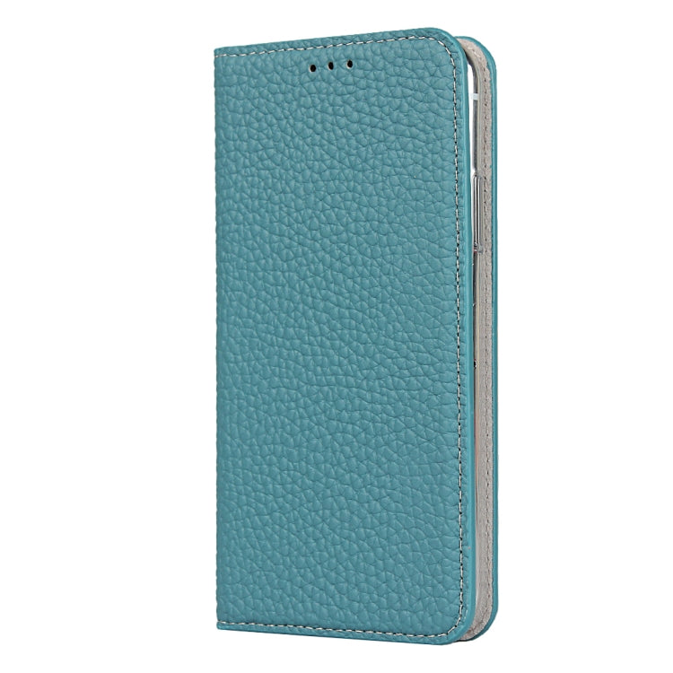 For iPhone XS Max Litchi Genuine Leather Phone Case(Sky Blue) - More iPhone Cases by buy2fix | Online Shopping UK | buy2fix