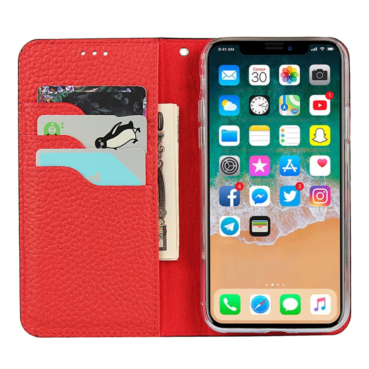 For iPhone XS Max Litchi Genuine Leather Phone Case(Red) - More iPhone Cases by buy2fix | Online Shopping UK | buy2fix