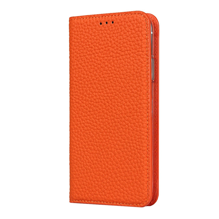 For iPhone XS Max Litchi Genuine Leather Phone Case(Orange) - More iPhone Cases by buy2fix | Online Shopping UK | buy2fix