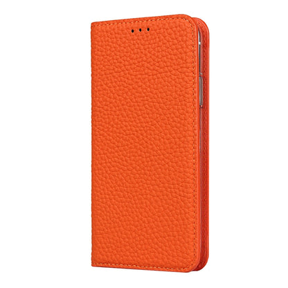 For iPhone XS Max Litchi Genuine Leather Phone Case(Orange) - More iPhone Cases by buy2fix | Online Shopping UK | buy2fix
