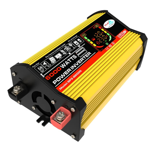 Legend III Generation DC12V to AC220V 6000W Modified Square Wave Car Power Inverter with LED Display(Yellow) - Modified Square Wave by buy2fix | Online Shopping UK | buy2fix