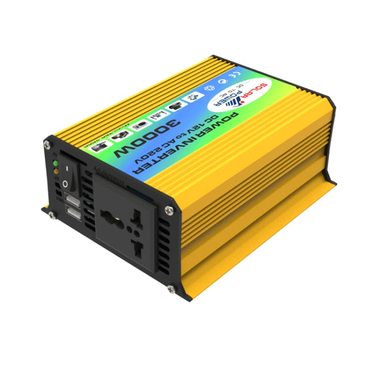 Tang I Generation 12V to 110V 3000W Modified Square Wave Intelligent Car Power Inverter with Dual USB(Yellow) - Modified Square Wave by buy2fix | Online Shopping UK | buy2fix