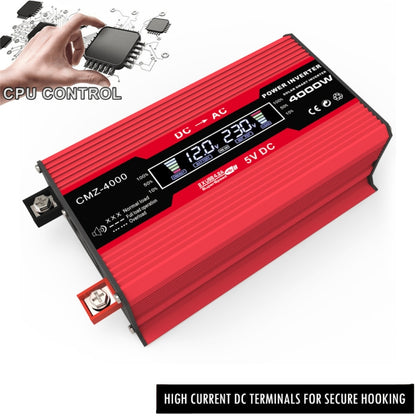 Zhizun Modified Sinewave 12V to 110V 4000W Car Power Inverter(Red) by buy2fix