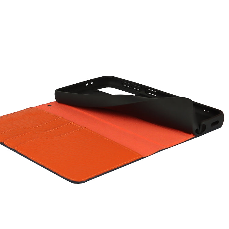 For Samsung Galaxy S21 5G Litchi Genuine Leather Phone Case(Dark Blue) - Galaxy S21+ 5G Cases by buy2fix | Online Shopping UK | buy2fix