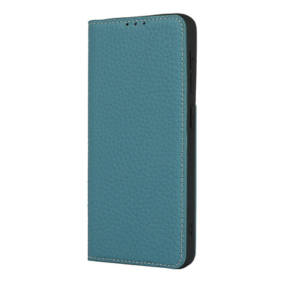 For Samsung Galaxy S21 5G Litchi Genuine Leather Phone Case(Sky Blue) - Galaxy S21+ 5G Cases by buy2fix | Online Shopping UK | buy2fix