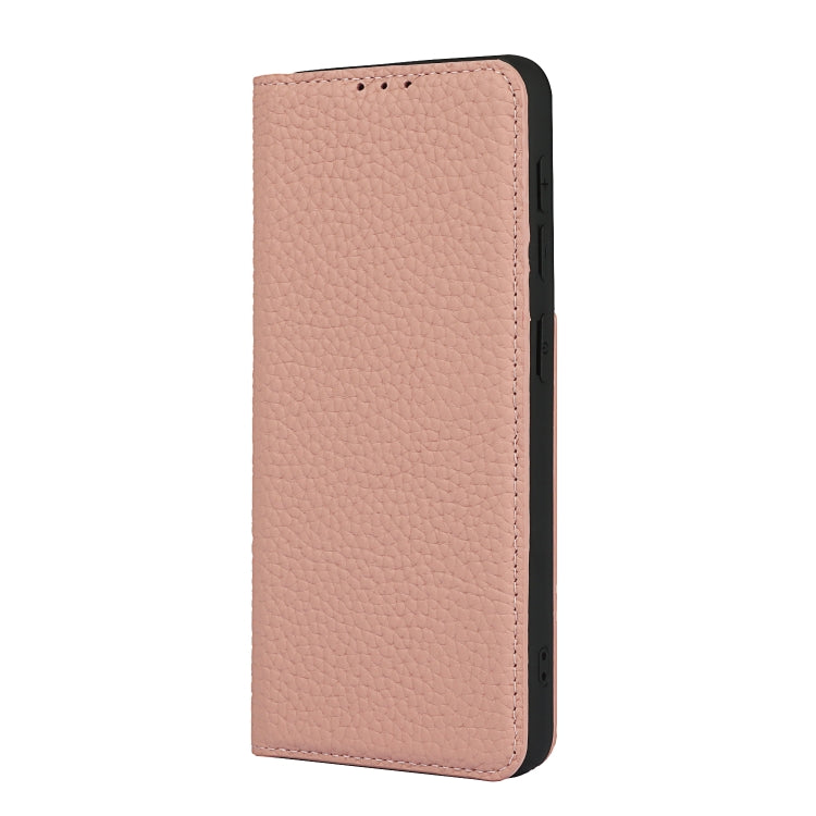 For Samsung Galaxy S21 5G Litchi Genuine Leather Phone Case(Rose Gold) - Galaxy S21+ 5G Cases by buy2fix | Online Shopping UK | buy2fix