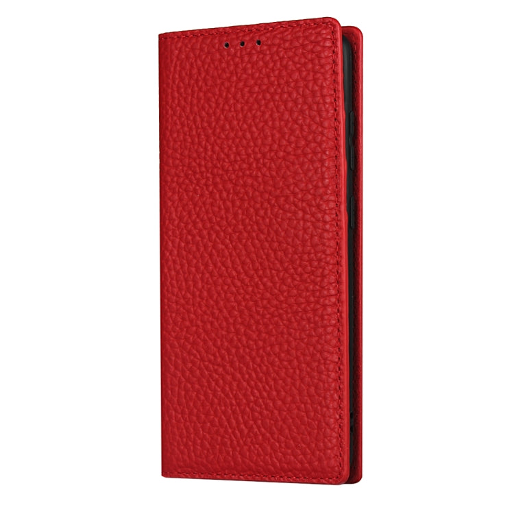 For Samsung Galaxy S20 Litchi Genuine Leather Phone Case(Red) - Galaxy Phone Cases by buy2fix | Online Shopping UK | buy2fix