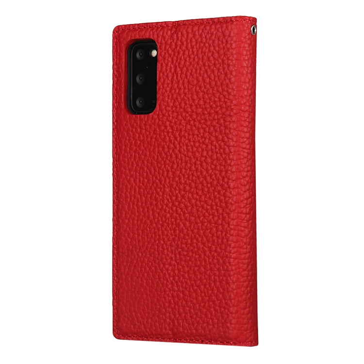 For Samsung Galaxy S20 Litchi Genuine Leather Phone Case(Red) - Galaxy Phone Cases by buy2fix | Online Shopping UK | buy2fix