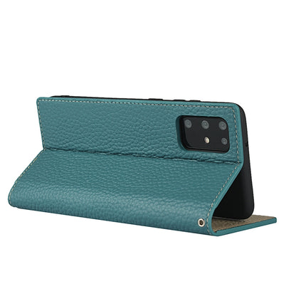 For Samsung Galaxy S20 Plus Litchi Genuine Leather Phone Case(Sky Blue) - Galaxy Phone Cases by buy2fix | Online Shopping UK | buy2fix