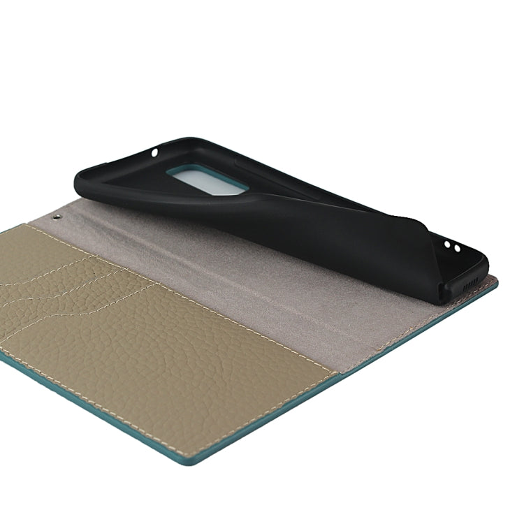 For Samsung Galaxy S20 Plus Litchi Genuine Leather Phone Case(Sky Blue) - Galaxy Phone Cases by buy2fix | Online Shopping UK | buy2fix