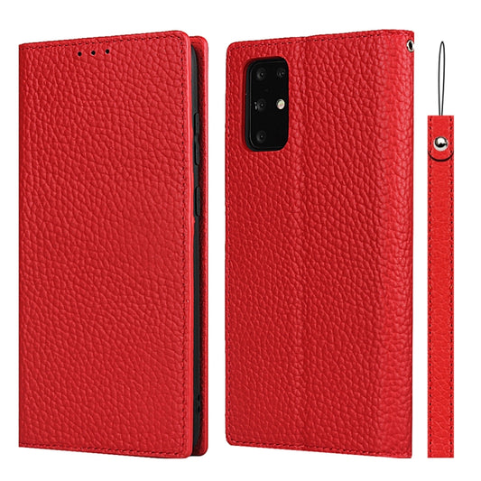 For Samsung Galaxy S20 Plus Litchi Genuine Leather Phone Case(Red) - Galaxy Phone Cases by buy2fix | Online Shopping UK | buy2fix