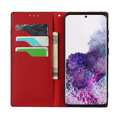For Samsung Galaxy S20 Plus Litchi Genuine Leather Phone Case(Red) - Galaxy Phone Cases by buy2fix | Online Shopping UK | buy2fix