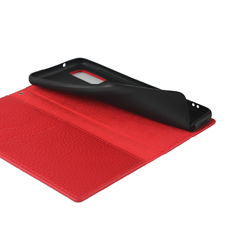 For Samsung Galaxy S20 Plus Litchi Genuine Leather Phone Case(Red) - Galaxy Phone Cases by buy2fix | Online Shopping UK | buy2fix