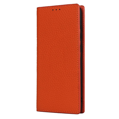For Samsung Galaxy S20 Plus Litchi Genuine Leather Phone Case(Orange) - Galaxy Phone Cases by buy2fix | Online Shopping UK | buy2fix